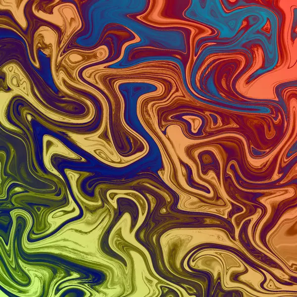 Liquid abstract background with oil painting streaks — Stock Photo, Image