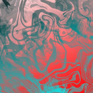 Yağlı boya çizgileri olan sıvı soyut arkaplan