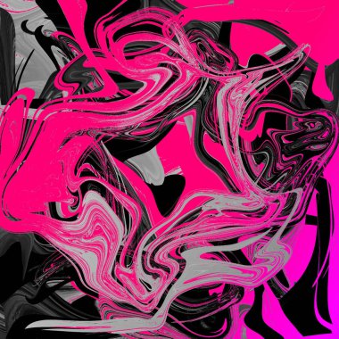 Yağlı boya çizgileri olan sıvı soyut arkaplan