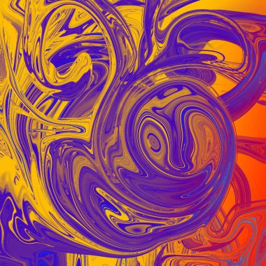 Yağlı boya çizgileri olan sıvı soyut arkaplan