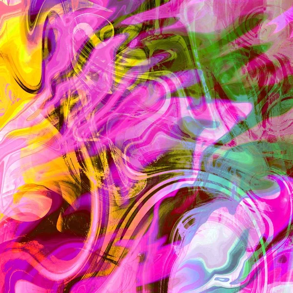 Liquid abstract background with oil painting streaks — Stock Photo, Image