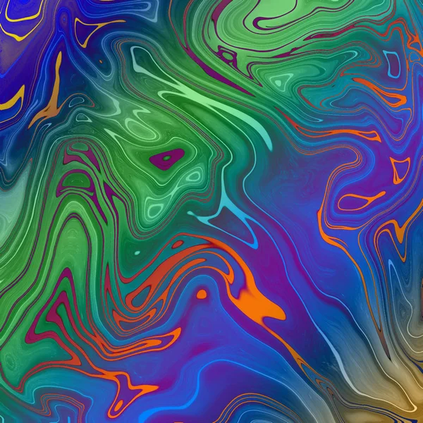 Fondo abstracto líquido con rayas de pintura al óleo — Foto de Stock