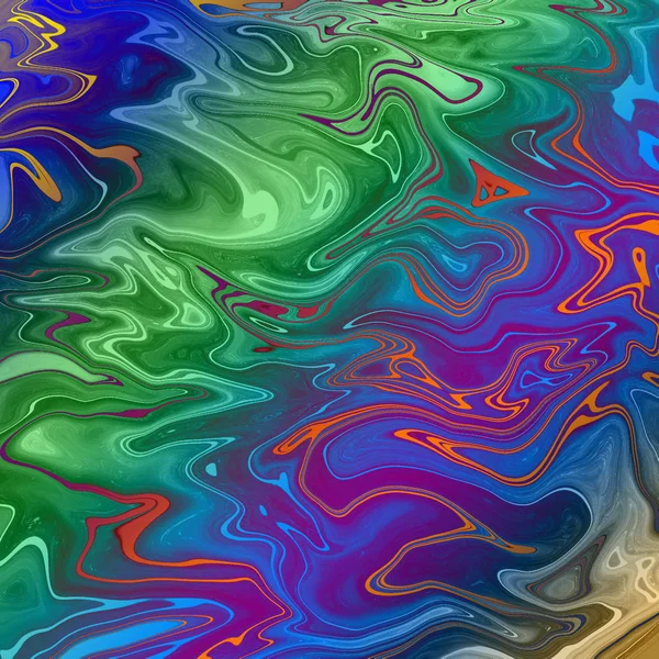 Liquid abstract background with oil painting streaks — Stock Photo, Image