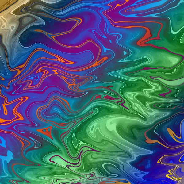 Liquid abstract background with oil painting streaks — Stock Photo, Image