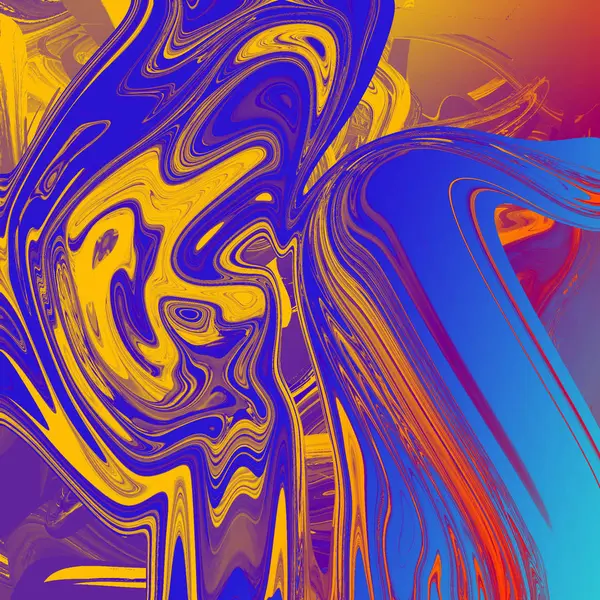 Liquid abstract background with oil painting streaks — Stock Photo, Image