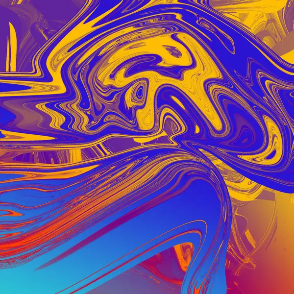 Liquid abstract background with oil painting streaks — Stock Photo, Image