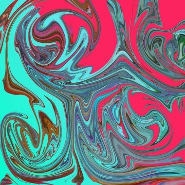 Yağlı boya çizgileri olan sıvı soyut arkaplan