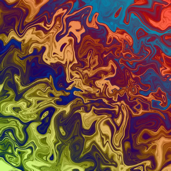 Liquid abstract background with oil painting streaks — Stock Photo, Image