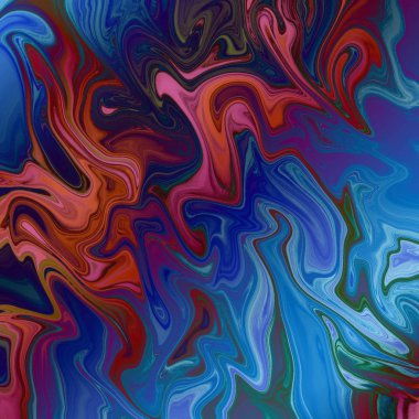 Yağlı boya çizgileri olan sıvı soyut arkaplan