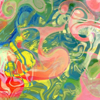 Yağlı boya çizgileri olan sıvı soyut arkaplan