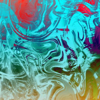 Yağlı boya çizgileri olan sıvı soyut arkaplan