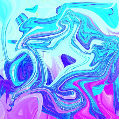 Yağlı boya çizgileri olan sıvı soyut arkaplan