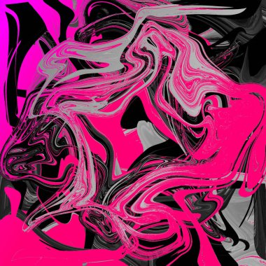 Yağlı boya çizgileri olan sıvı soyut arkaplan