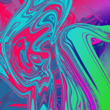 Yağlı boya çizgileri olan sıvı soyut arkaplan