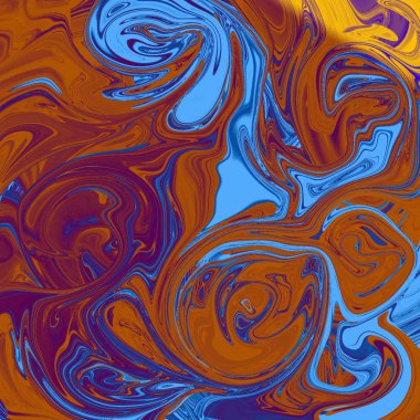 Yağlı boya çizgileri olan sıvı soyut arkaplan