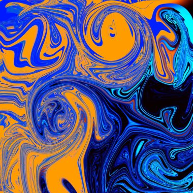 Yağlı boya çizgileri olan sıvı soyut arkaplan