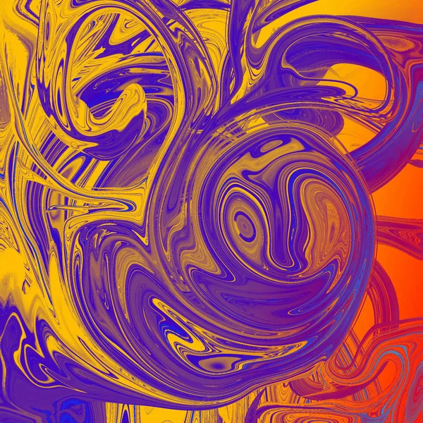 Yağlı boya çizgileri olan sıvı soyut arkaplan