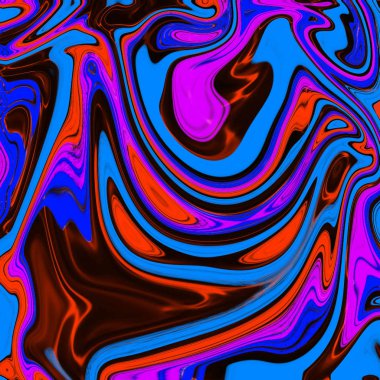 Yağlı boya çizgileri olan sıvı soyut arkaplan