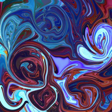 Yağlı boya çizgileri olan sıvı soyut arkaplan