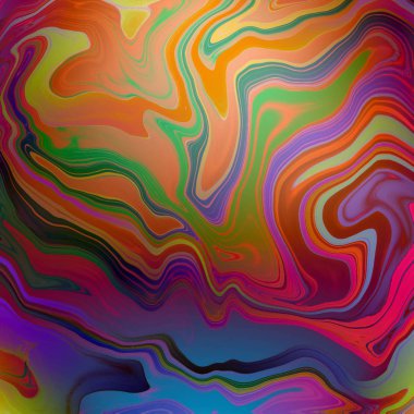 Yağlı boya çizgileri olan sıvı soyut arkaplan