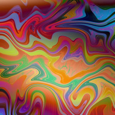 Yağlı boya çizgileri olan sıvı soyut arkaplan