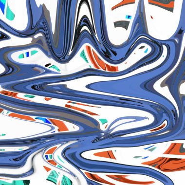 Yağlı boya çizgileri olan sıvı soyut arkaplan