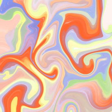 Yağlı boya çizgileri olan sıvı soyut arkaplan