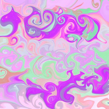 Yağlı boya çizgileri olan sıvı soyut arkaplan