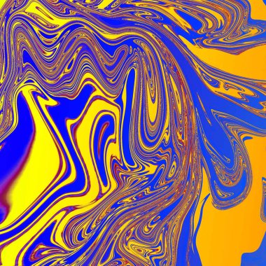 Yağlı boya çizgileri olan sıvı soyut arkaplan