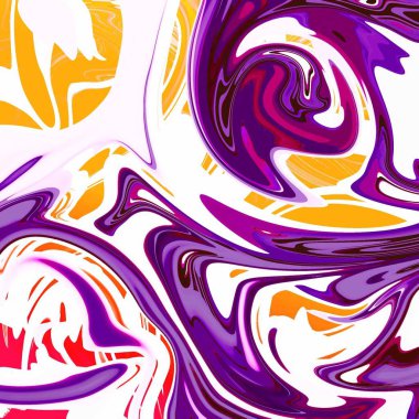 Yağlı boya çizgileri olan sıvı soyut arkaplan