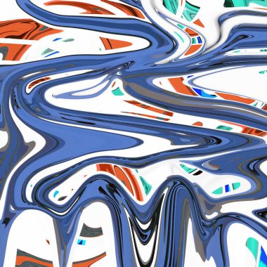 Yağlı boya çizgileri olan sıvı soyut arkaplan