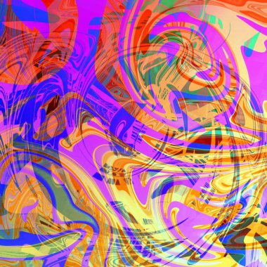 Yağlı boya çizgileri olan sıvı soyut arkaplan