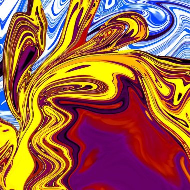 Yağlı boya çizgileri olan sıvı soyut arkaplan