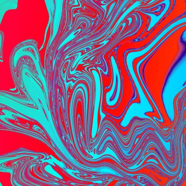 Yağlı boya çizgileri olan sıvı soyut arkaplan