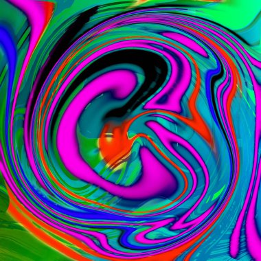 Yağlı boya çizgileri olan sıvı soyut arkaplan