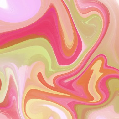 Yağlı boya çizgileri olan sıvı soyut arkaplan