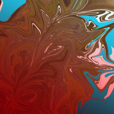 Yağlı boya çizgileri olan sıvı soyut arkaplan