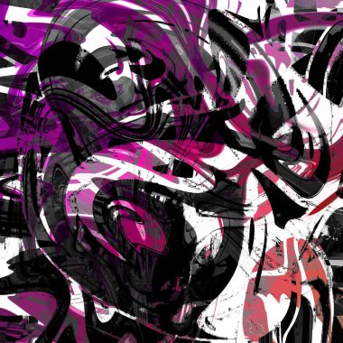 Yağlı boya çizgileri olan sıvı soyut arkaplan