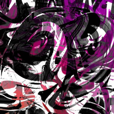 Yağlı boya çizgileri olan sıvı soyut arkaplan