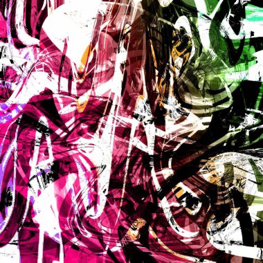 Yağlı boya çizgileri olan sıvı soyut arkaplan