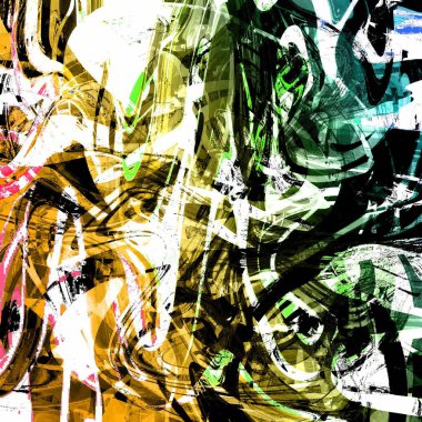 Yağlı boya çizgileri olan sıvı soyut arkaplan