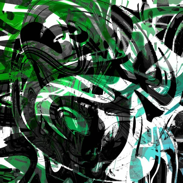 Yağlı boya çizgileri olan sıvı soyut arkaplan