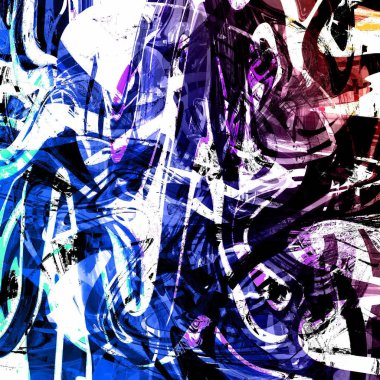 Yağlı boya çizgileri olan sıvı soyut arkaplan