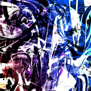 Yağlı boya çizgileri olan sıvı soyut arkaplan