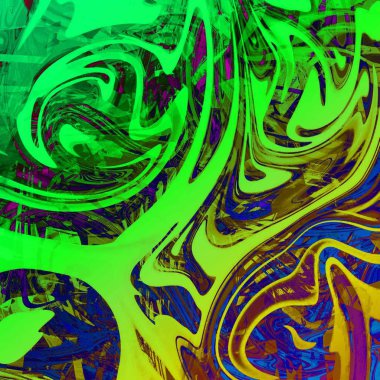 Yağlı boya çizgileri olan sıvı soyut arkaplan