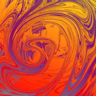 Yağlı boya çizgileri olan sıvı soyut arkaplan