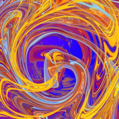 Yağlı boya çizgileri olan sıvı soyut arkaplan