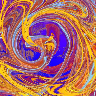 Yağlı boya çizgileri olan sıvı soyut arkaplan