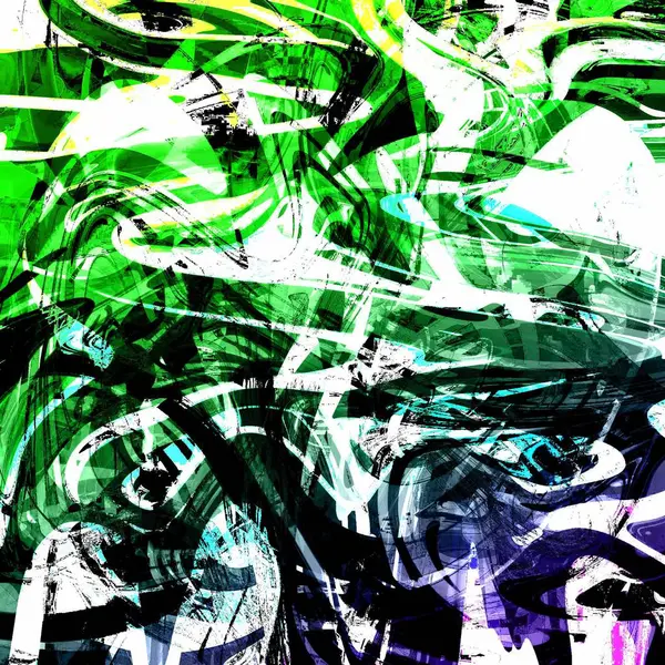 Yağlı boya çizgileri olan sıvı soyut arkaplan