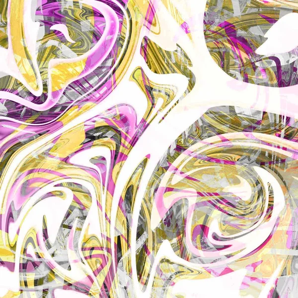 Yağlı boya çizgileri olan sıvı soyut arkaplan